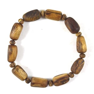 Not Sinking Agarwood Papua Indonesia natural shape Bracelet Beads Meditation - Picture 1 of 4