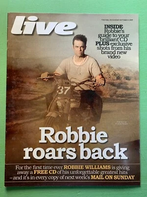 LIVE magazine 04-October-2009 ROBBIE WILLIAMS Melissa George 7 Day TV Guide (UK) - Image 1 of 2