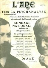 Livre l'ange la psychanalyse 1986 No spécial sondage national de a à z No 25