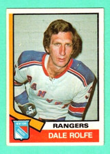 (1) DALE ROLFE 1974-75 O-PEE-CHEE # 341 RANGERS  EX/EX+  CARD (H9118)