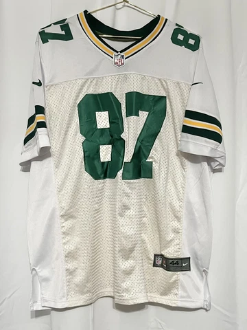 Nike On Field Green Bay Packers Jordy Nelson #87 Stitched White Jersey Size 44 Cover