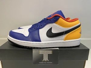 Nike Air Jordan 1 Low ""Amarillo Real"" ~ 553558 123 ~ Reino Unido Talla 7 ~ Euro 41 - Imagen 1 de 6