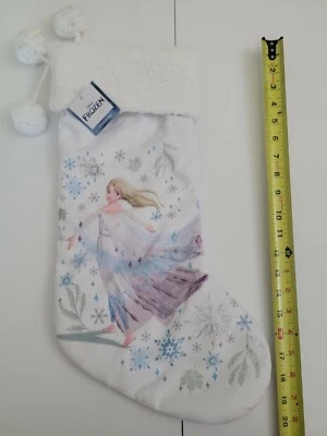 Disney Medias de Navidad Frozen Princesa Anna y Elsa Bota de Vacaciones Azul Púrpura Foto 1 de 4