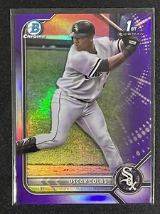 2022 Bowman Chrome Purple #/250 SP 1st Refractor #BCP-152 Oscar Colas White Sox - Picture 1 of 2