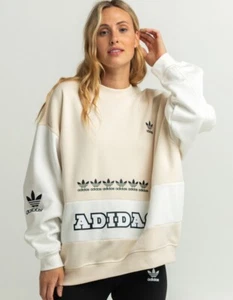 ADIDAS Originals Logo Play Trefoil Crew Sweatshirt US Over Size Med - Picture 1 of 7