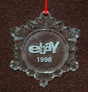 De colección 1998 Fundación EBAY ADORNO COLECCIONABLE NAVIDEÑO ~ Cristal ~ Nuevo - Imagen 1 de 3