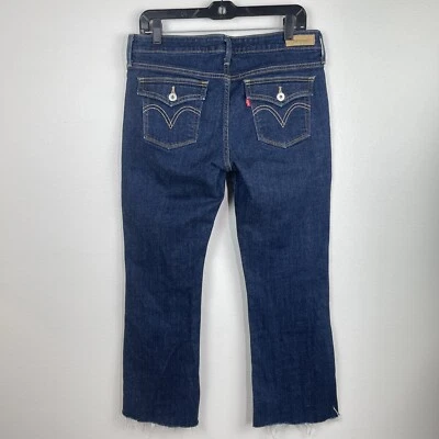 Levis Jeans Womens 10 M 545 Low Boot Cut Raw Hem Flap Pocket Red Tab Denim Y2K - Image 1 of 4