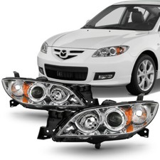 04-09 Mazda3 4DR Sedan [Upgrade] Projector Headlight Signal Lamp Assembly Pair