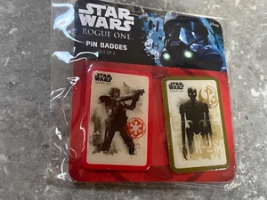 DISNEY STAR WARS ROGUE ONE PIN BADGES PROMOTIONAL SET OF 2. - Picture 1 of 2