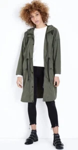 New Look - Khaki Longline Parka mit Kapuze (ideal für Festivals) - Größe 8 - Bild 1 von 6