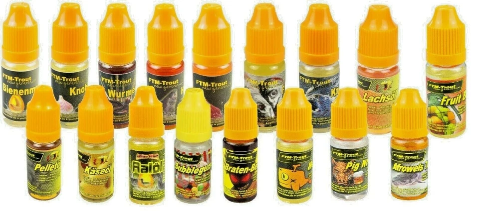 41,90€/100ml FTM Forellenbooster Forellen Lock-Öl 17 Sorten Trout Lockstoff 10ml - Bild 1 von 1