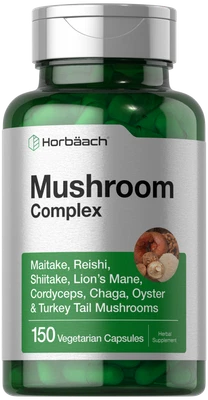 Mushroom Complex Supplement | 150 Capsules | 8 Mushroom Blend | by Carlyle  - Image 1 of 4