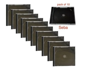 10 x CD DVD Disc Jewel Case 10,4 mm vassoio singolo nero confezione da 10 custodia di ricambio - Foto 1 di 2