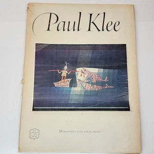 1955 Paul Klee Abrams portfolio art book of 16 color prints - Picture 1 of 20