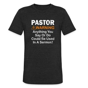 Pastor Funny Gift Unisex Tri-Blend T-Shirt - Picture 1 of 7