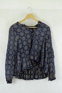 Top azul estampado de franela S de Reluv Clothing - Imagen 1 de 3