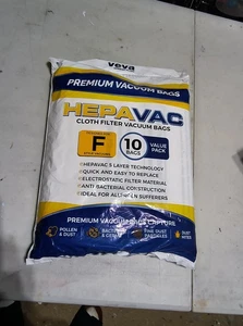 10 Pack Veva Vacuum Bags Style F HEPAVAC Filter Hepa Vac Bags - Picture 1 of 8