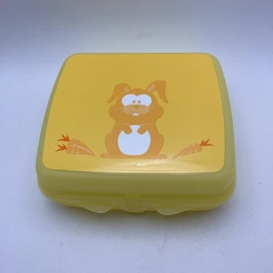 Tupperware Lunch box Yellow Bunny Sandwich Snacks Kids Container - Picture 1 of 8
