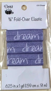 DRITZ 5/8" Plegable Estampado Elástico, PURPLE DREAM, 1 yarda - Imagen 1 de 1
