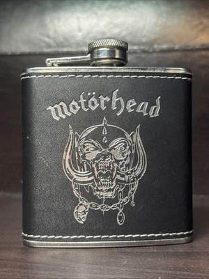 Motorhead Oficial 2017 Metal Rock Hip Frasco con Envoltura de Cuero Lemmy Motörhead Foto 1 de 4