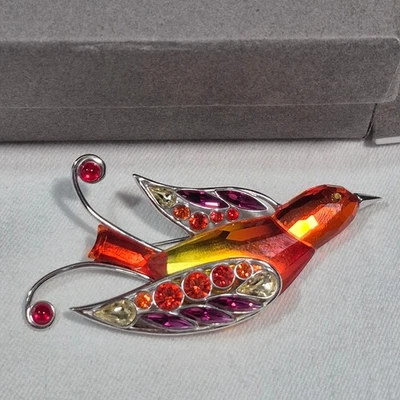 Broche DANIEL SWAROVSKI PARADISE plata esterlina BANU BIRD retirado 2004 vintage Foto 1 de 4