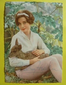 AUDREY HEPBURN ORIGINAL AUTOGRAMM FOTO POSTKARTE SIGNIERT 50er JAHRE - Bild 1 von 4