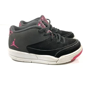 Nike Air Jordan Flight Child Shoes Black Pink Grey 9C 820252-060 - Picture 1 of 9