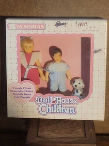 NEW Horsman Dollhouse Children Girl Boy & Dog Pet Dalmatian Vintage NIB - Picture 1 of 4