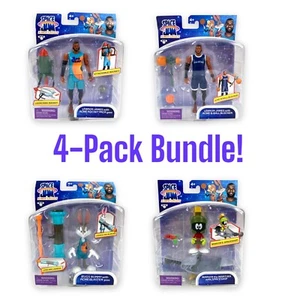 Space Jam 2: A New Legacy - Juego de 4 figuras de acción (Lebron James, Bugs, Marvin) - Imagen 1 de 15