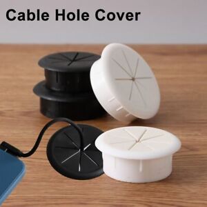 Furniture Cable Organizer Desk Cord Grommet Line Outlet Port Wire Hole Cover