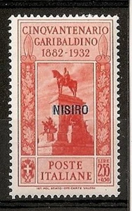 1932 EGEO NISIRO GARIBALDI 2,55 LIRE MH * - RR7396 - Picture 1 of 1