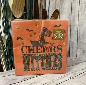 HALLOWEEN CHEERS WITCHES -COCKTAIL NAPKINS- WITCH HAT -40 CT PK NEW! - Picture 1 of 4