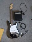 Redwood Black Guitar Startocaster With MG 10 Amp Plus Accessories 