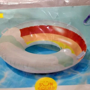 Sun Squad 33" Swim Tube with Handles --Rainbow- NEW Sealed - Picture 1 of 4