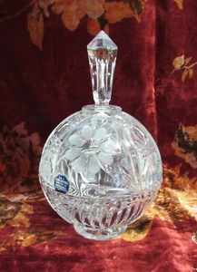 Vintage Elegant Bohemian 24% Lead Crystal Candy Dish Made in Yugoslavia - Picture 1 of 16