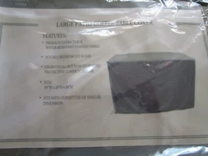 New Patio Lg Coffee Table Premium Extra Thick Cover Grey 59"x28"x30" Drawstring - Picture 1 of 6