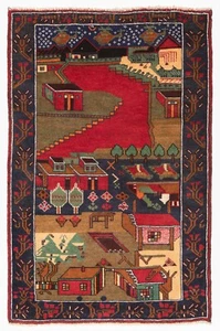 Balouch Handgeknüpfter Perserteppich 131 x 83 cm-Nomadic,Orient,Carpet,Rug - Picture 1 of 11