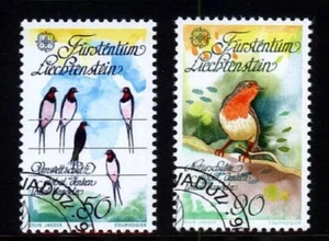 17660/ Liechtenstein 1986 - Mi 893/4 - Frühlingsvögel - gestempelt - Picture 1 of 1