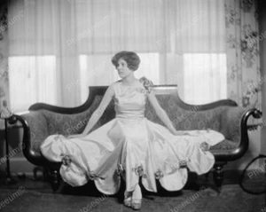 Lady In Gown On Couch Classic 8 by 10 Reprint Photograph - Picture 1 of 1