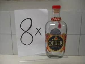 EMPTY GIN BOTTLES OPIHR x8 70cl oriental spice decor event UPCYCLE craft - Picture 1 of 1