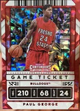 2020 Panini Contenders Draft Picks Season Ticket Cracked Ice /23 Paul George #19