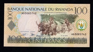 RWANDA 100 francs 2003 UNC banknote - Picture 1 of 3