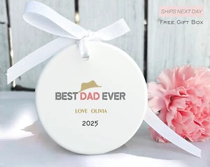 Adorno Regalo Papá - Nombre Personalizado y Año - Mejor Recuerdo Papá en Caja Regalo - Imagen 1 de 3