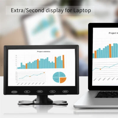 Mini 7" LCD VGA AV HDMI 1080P CCTV Security Monitor Display for Raspberry Pi 3B+ - Image 1 of 4