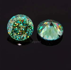 2 Ct Green Special Portuguese Cut Diamond Round Natural D Grade VVS1 + Free Gift - Picture 1 of 5