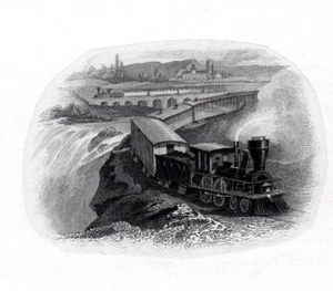ABNC 'Around the Bend' Vignette Proof on India on Card Intaglio 1800s - Picture 1 of 3