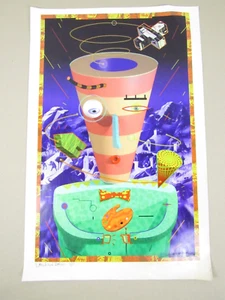 Steven Lyons "Conehead Dream" Digitaler Kunstdruck Vintage 1990er 1 von 12 11,5"x18" - Bild 1 von 6