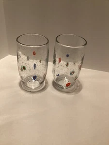2 Stück - Millefiori Trinkgläser Bubble Art Glas Becher. 5,5" - Bild 1 von 22