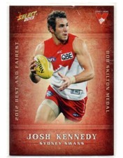 2013 AFL SELECT CHAMPIONS BEST & FAIREST CARD - BF16 Josh KENNEDY (SYDNEY)