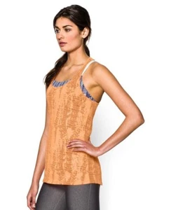 Under Armour Womens Tank Top Racerback Workout Gym Clothes Exercise Orange Large - Picture 1 of 4